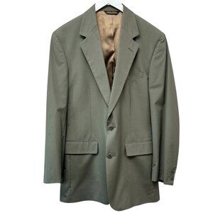 BROOKS BROTHERS  Mens Chino Blazer 41L Olive Green Classic Preppy Jacket